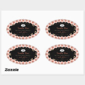 Florence Roses Black Product Package Label Logo (Vel)