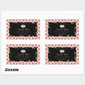 Florence Roses Black Product Package Label Logo (Vel)