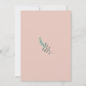 Florence roze eucalyptus trouwlijstnummer kaart (Achterkant)