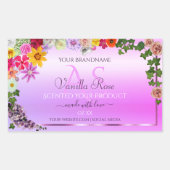 Florence roze Paarse gradiënt Etiket Monogram (Voorkant)