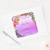 Florence roze Paarse gradiënt Etiket Monogram (Envelop)