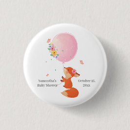 Florence roze schattig baby shower ronde button 3,2 cm