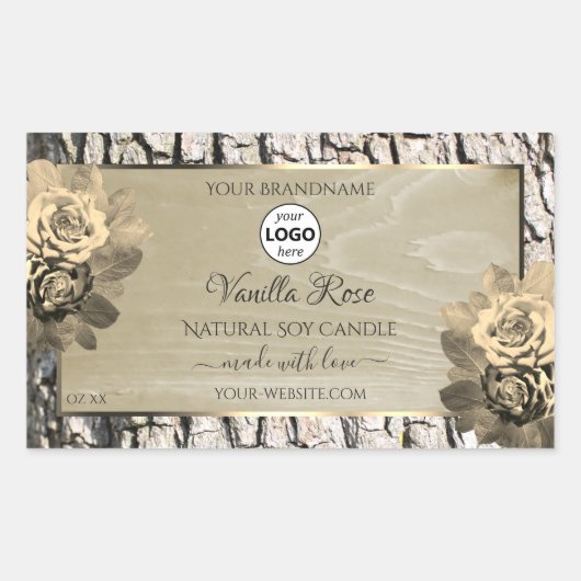 Florence Rozen Boom Bark Grain Labels Logo (Voorkant)