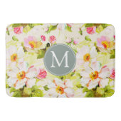 Florence Rozen Peonies Monogram Bath Mat (Voorkant)