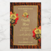 Florence Rozen Product Labels Hout Graanschors Voedselcontainer Etiket (Enkel label)