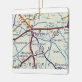 Florence SC  Map Keramisch Ornament (Links)