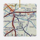Florence SC  Map Keramisch Ornament (Achterkant)