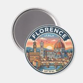 Florence Silhouet Italië Magneet (Voorkant / Achterkant)