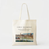 Florence Silhouette Waterverf Meisjes Weekend Tote Bag (Voorkant)
