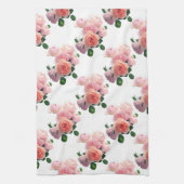 Florence Sjabloon Waterverf Kunstroze rode rozen Theedoek (Verticaal)