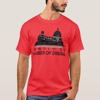 Florence Skyline GPS coördinaten Dream City T-shirt