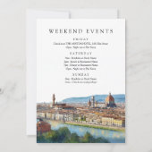 Florence Skyline Watercolor Birthday Weekend Kaart (Achterkant)