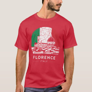 Florence Stad Italië Vlag grappig T-shirt