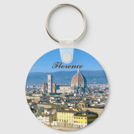 Florence stadsgezicht met kathedraal Duomo Sleutelhanger