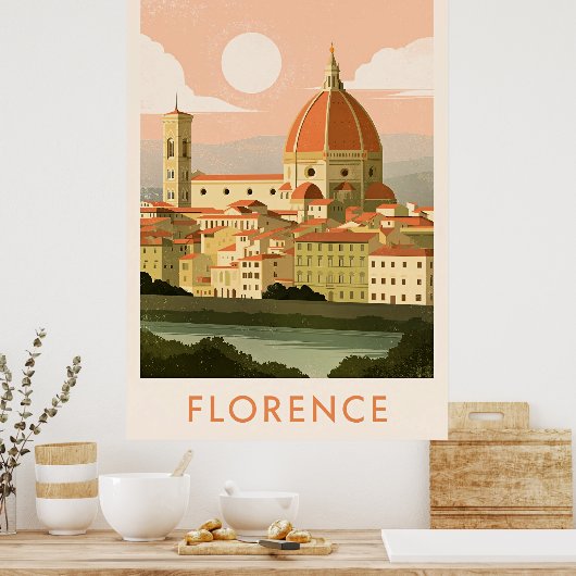 Florence stadsgezicht poster (Keuken)