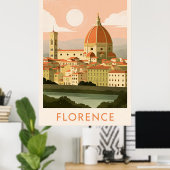 Florence stadsgezicht poster (Thuiskantoor)