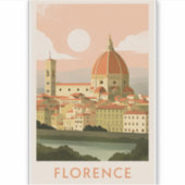 Florence stadsgezicht sticker (Voorkant)