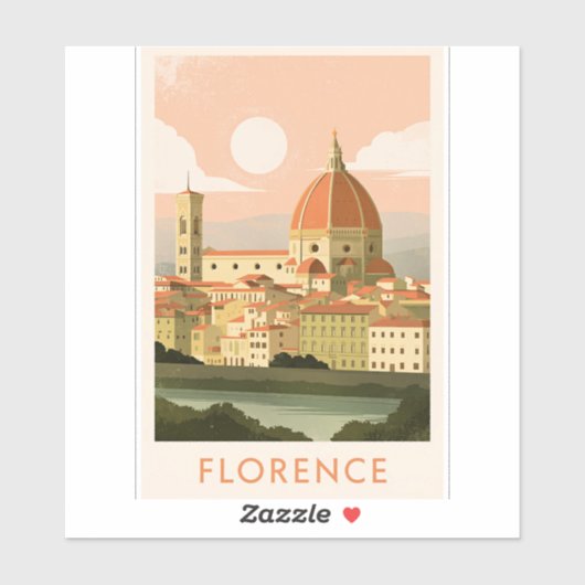 Florence stadsgezicht sticker (Vel)