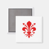 Florence stadsvlag Italië symbool Magneet (Voorkant / Achterkant)