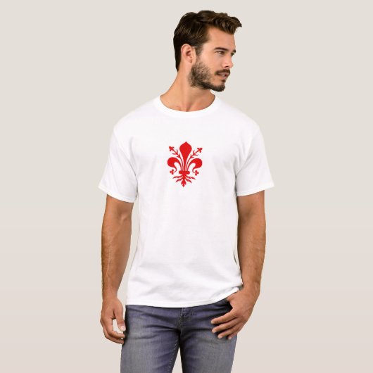 Florence stadsvlag Italië symbool T-shirt (Voorkant volledig)