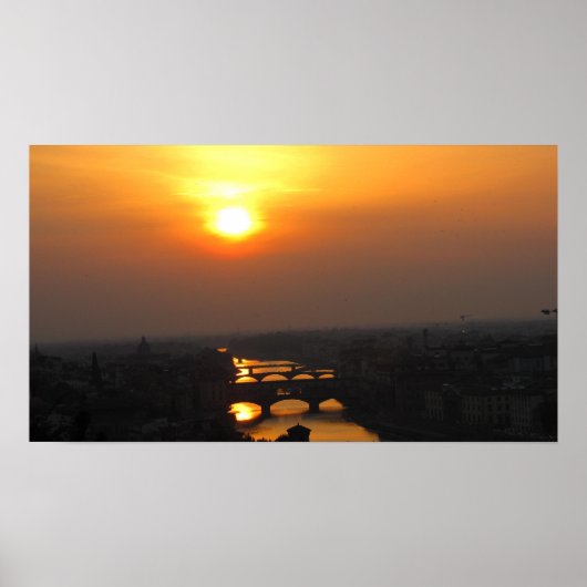 Florence Summer Sunset Poster (Voorkant)