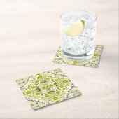 Florence-tegel in groen kartonnen onderzetters (Insitu)