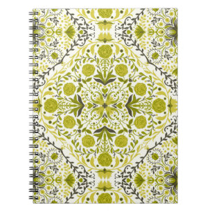 Florence-tegel in groen notitieboek
