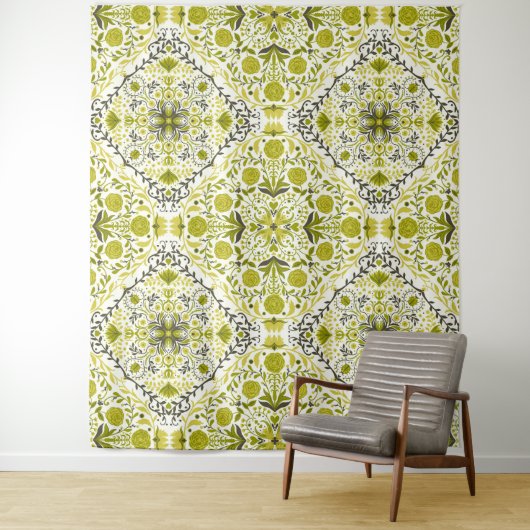 Florence-tegel in groen wandkleed (In situ)