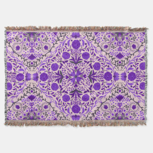 Florence-tegels in violet en katoenroze snoep deken