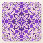 Florence-tegels in violet en katoenroze snoep kartonnen onderzetters (Voorkant)