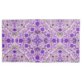 Florence-tegels in violet en katoenroze snoep kussensloop (Voorkant-Links)