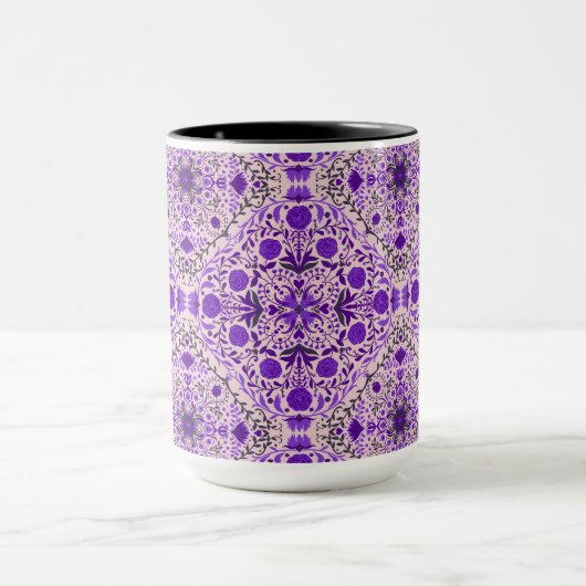 Florence-tegels in violet en katoenroze snoep mok (Midden)