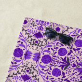 Florence-tegels in violet en katoenroze snoep strandlaken (In situ)