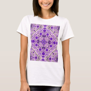 Florence-tegels in violet en katoenroze snoep t-shirt