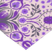 Florence-tegels in violet en katoenroze snoep tafelkleed (Gekanteld)