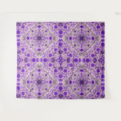 Florence-tegels in violet en katoenroze snoep wandkleed (Voorkant (horizontaal))