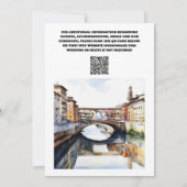 Florence trouwbestemming koppels foto Italië Save The Date (Achterkant)