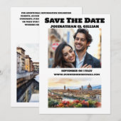 Florence trouwbestemming koppels foto Italië Save The Date (Voorkant / Achterkant)