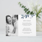 Florence Two Sided Guest Details Photo Enclosure Informatiekaartje (Staand voorkant)