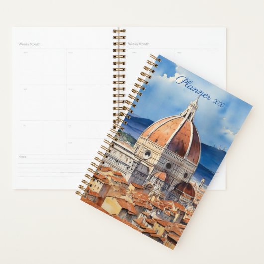 Florence uitzicht | de Duomo | WATERVERF | ongedat Planner (Display)