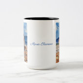 Florence uitzicht | il Duomo | WATERVERF | JOUW NA Tweekleurige Koffiemok (Center)