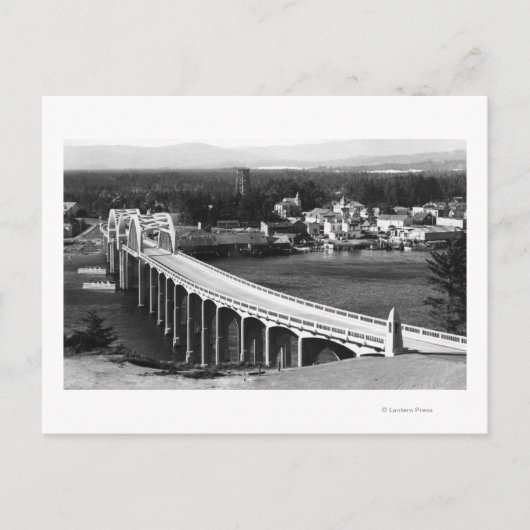 Florence, Uitzicht van Oregon en brug van Siuslaw Briefkaart (Voorkant)