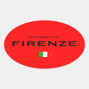 Florence University Euro-stijl Oval Sticker