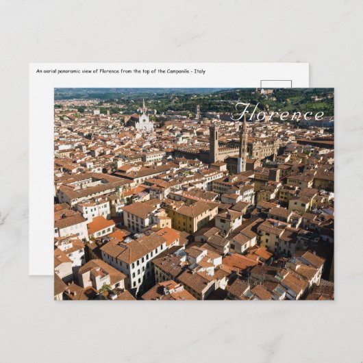 Florence vanaf de top van de Campanile - Italië Briefkaart (Voorkant / Achterkant)