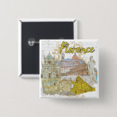 Florence Vierkante Button 5,1 Cm (Voorkant /achterkant)