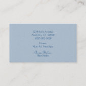 Florence, Visitekaartje, licht blauw Visitekaartje (Achterkant)
