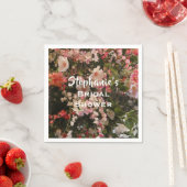 Florence Vrijgezellenfeest Name Pink White Flowers Servet (Insitu)