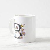 Florence Waterverf Butterfly Monogram Letter B Koffiemok (Voorkant links)
