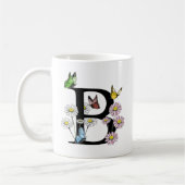 Florence Waterverf Butterfly Monogram Letter B Koffiemok (Links)