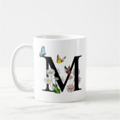 Florence Waterverf Butterfly Monogram Letter M Koffiemok (Links)
